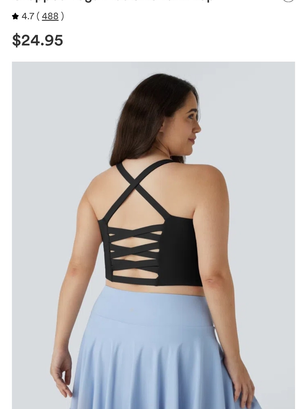 Halara Cropped Yoga Plus Size Tank Top NWT - Picture 5 of 8